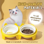 Elevated Ceramic Cat Bowl