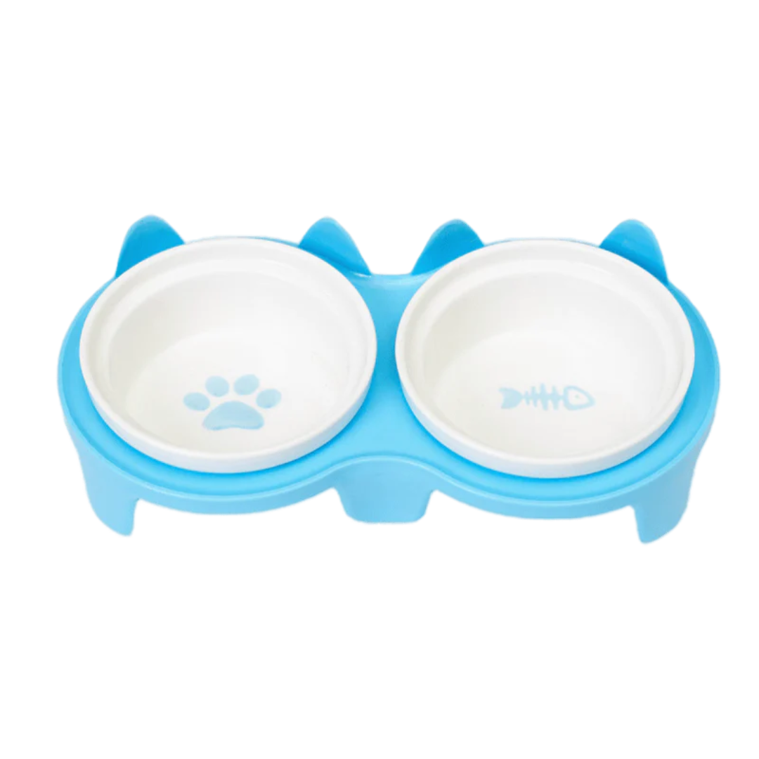 Elevated Ceramic Cat Bowl