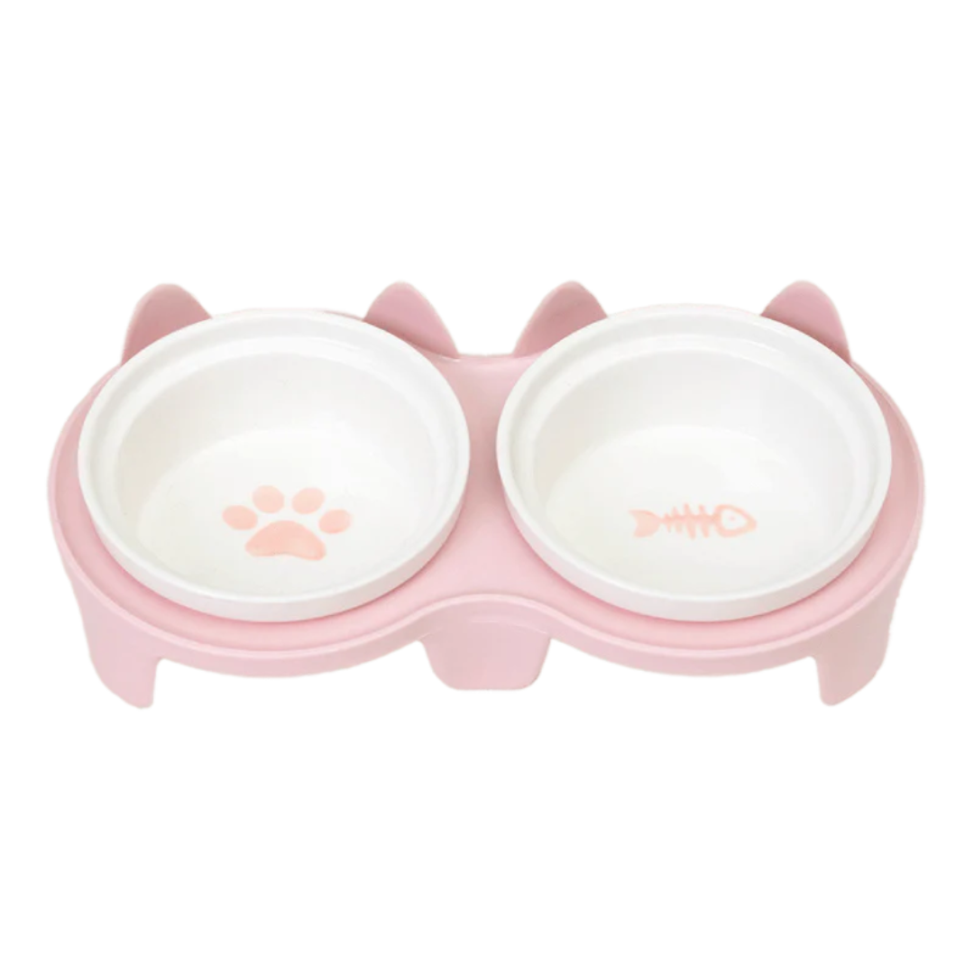 Elevated Ceramic Cat Bowl