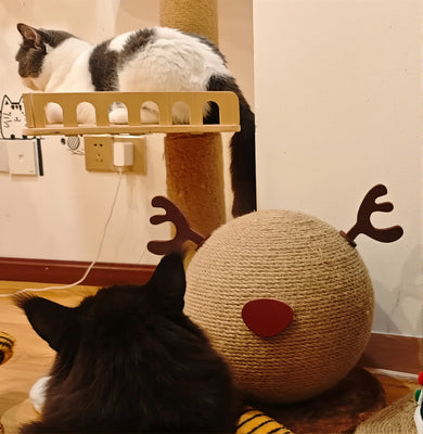 Reindeer Scratcher: Purr-fect for Cats & Decor!