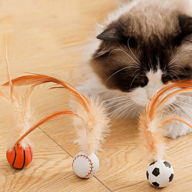 Bouncy Feather Toy - MaoMao - Paws