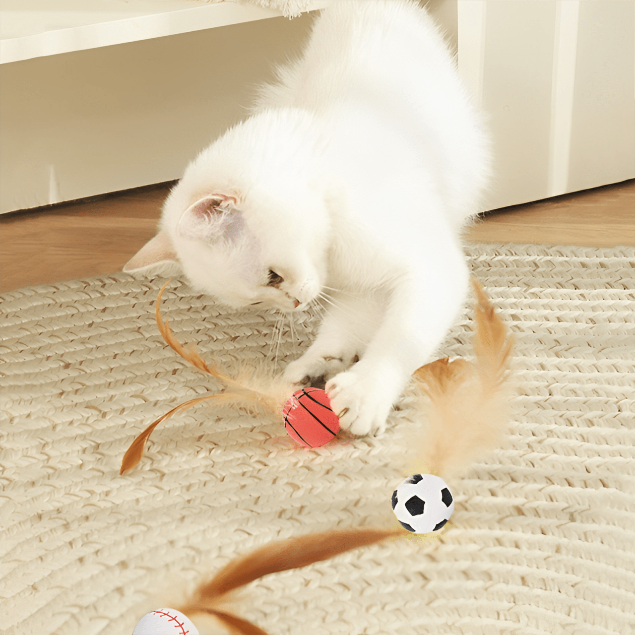 Bouncy Feather Toy - MaoMao - Paws