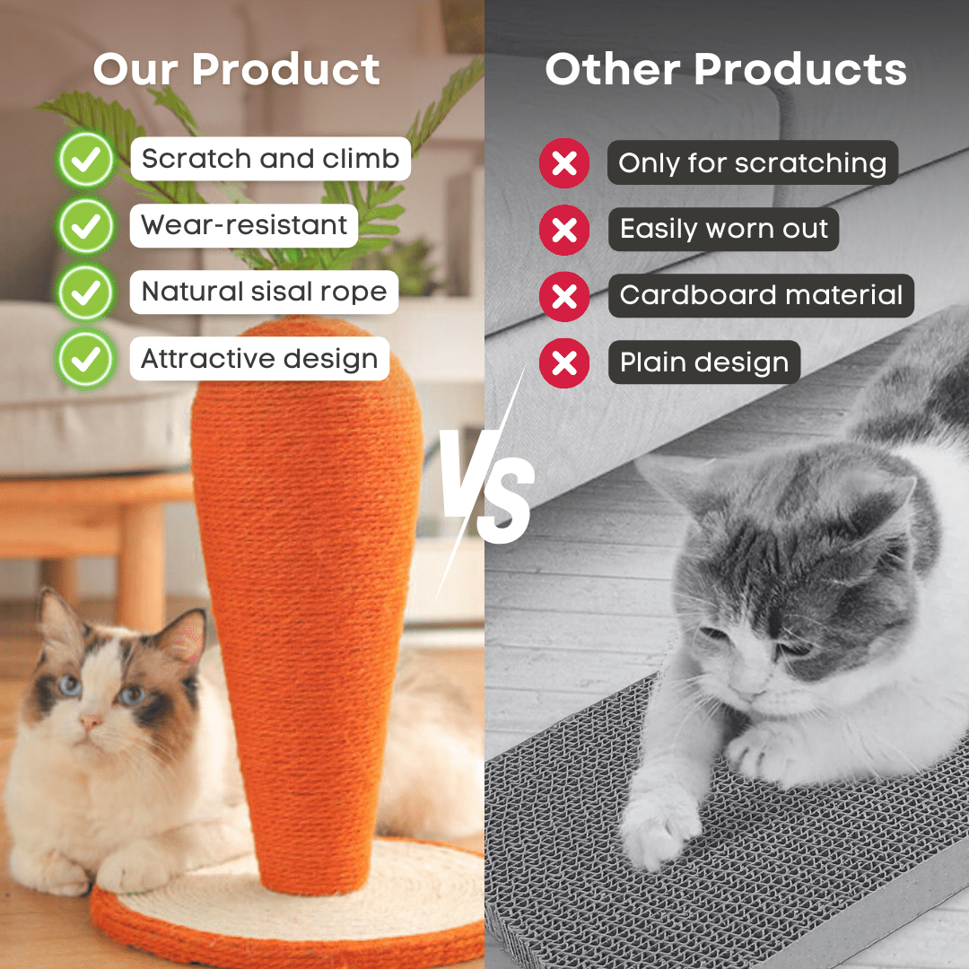 Carrot Cat Scratching Post - MaoMao - Paws