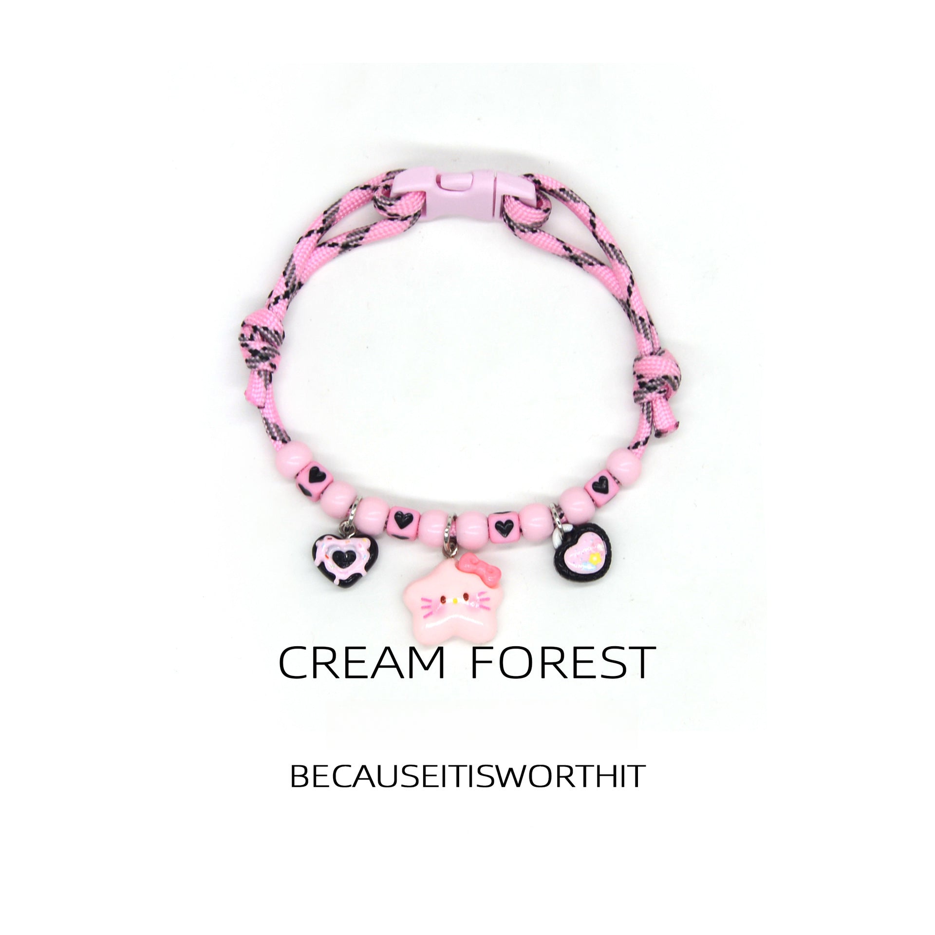 【COL - 001】Cute Star Pendant Pink Pet Necklace - MaoMao - Paws