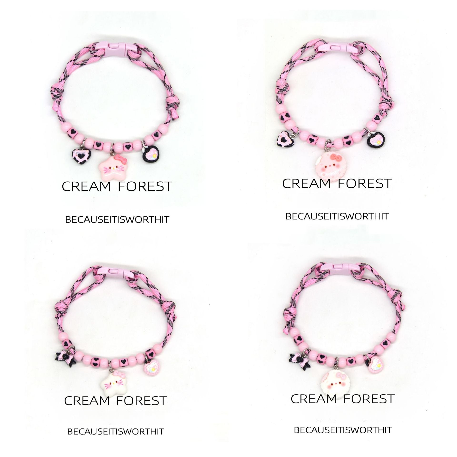 【COL - 001】Cute Star Pendant Pink Pet Necklace - MaoMao - Paws