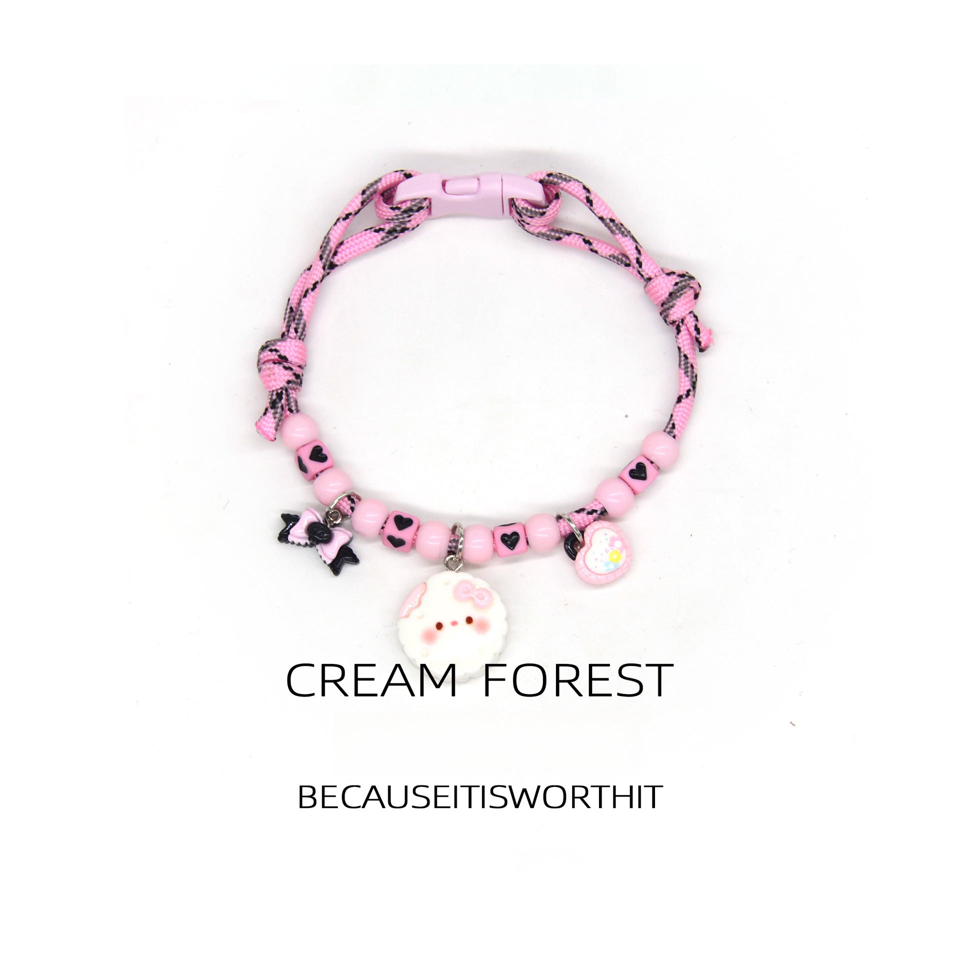 【COL - 001】Cute Star Pendant Pink Pet Necklace - MaoMao - Paws