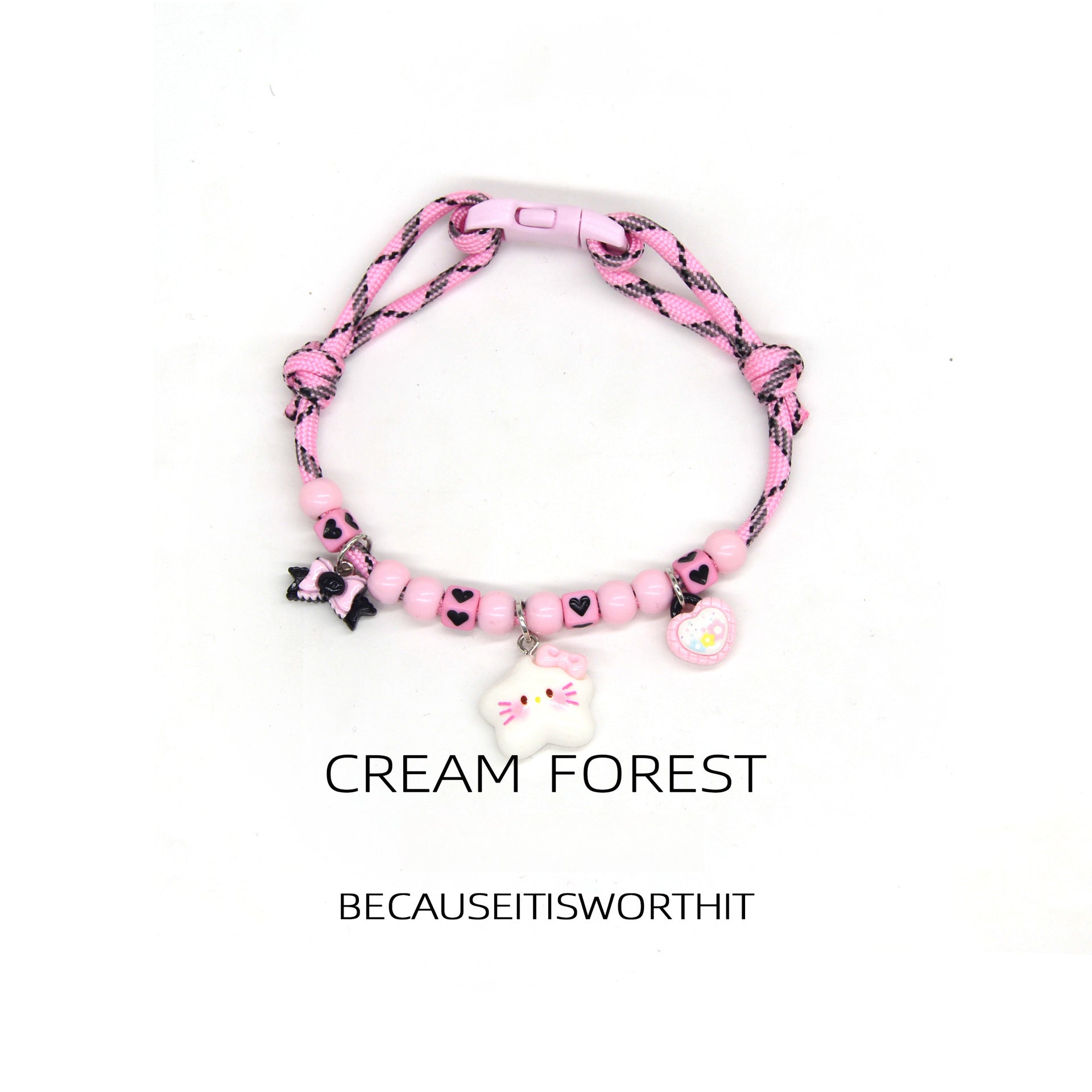 【COL - 001】Cute Star Pendant Pink Pet Necklace - MaoMao - Paws