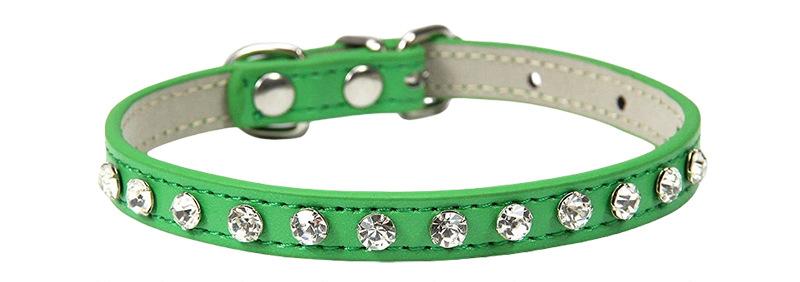 【COL - 002】Leather Diamond Casual Pet Collar - MaoMao - Paws