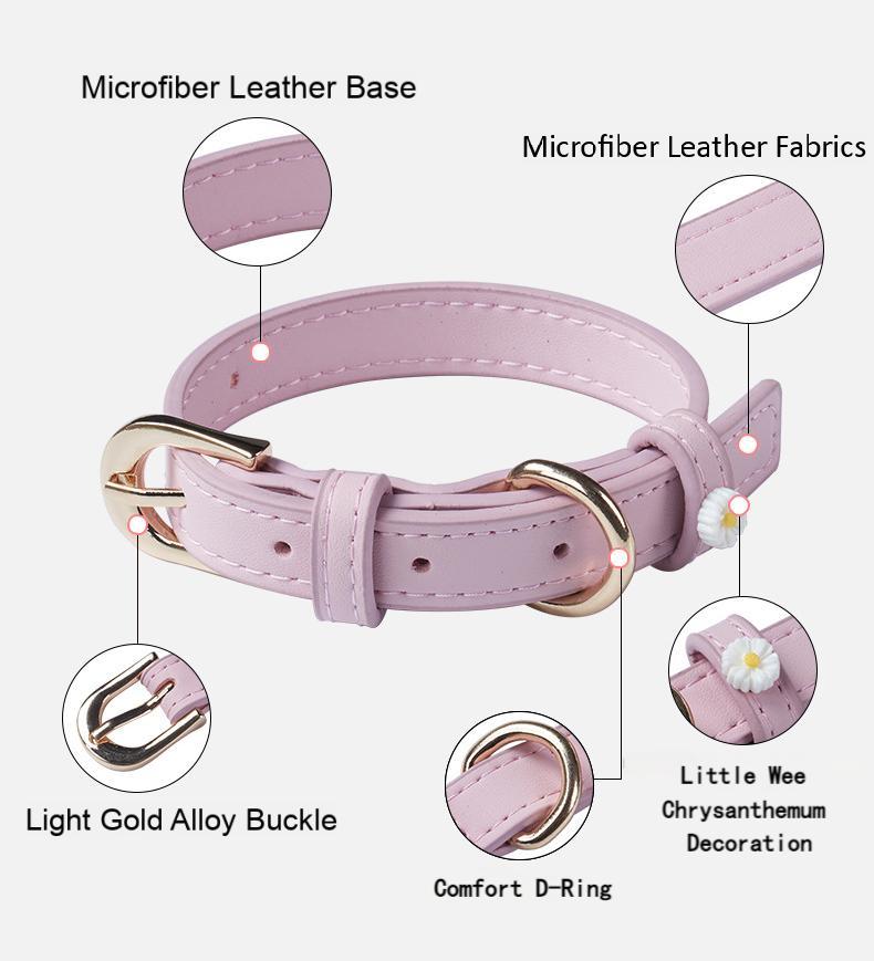 【COL - 003】Small daisy leash pet necklace - MaoMao - Paws