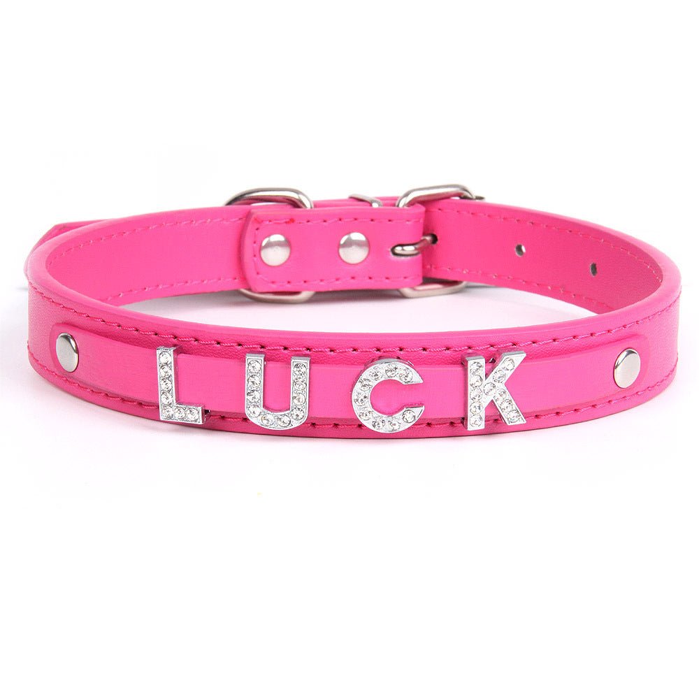 【COL - 004】Letter Diamond Pet Collar - MaoMao - Paws