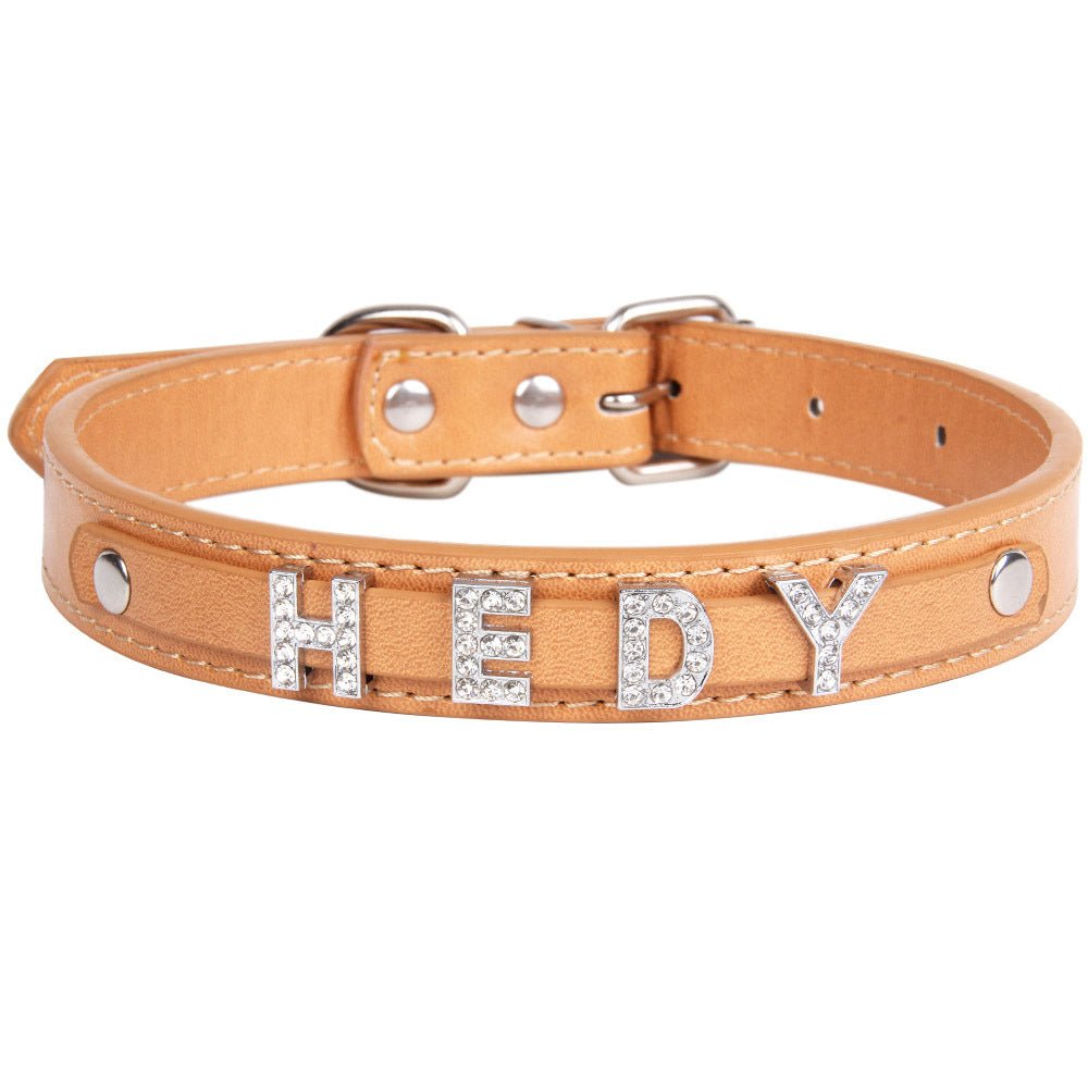 【COL - 004】Letter Diamond Pet Collar - MaoMao - Paws