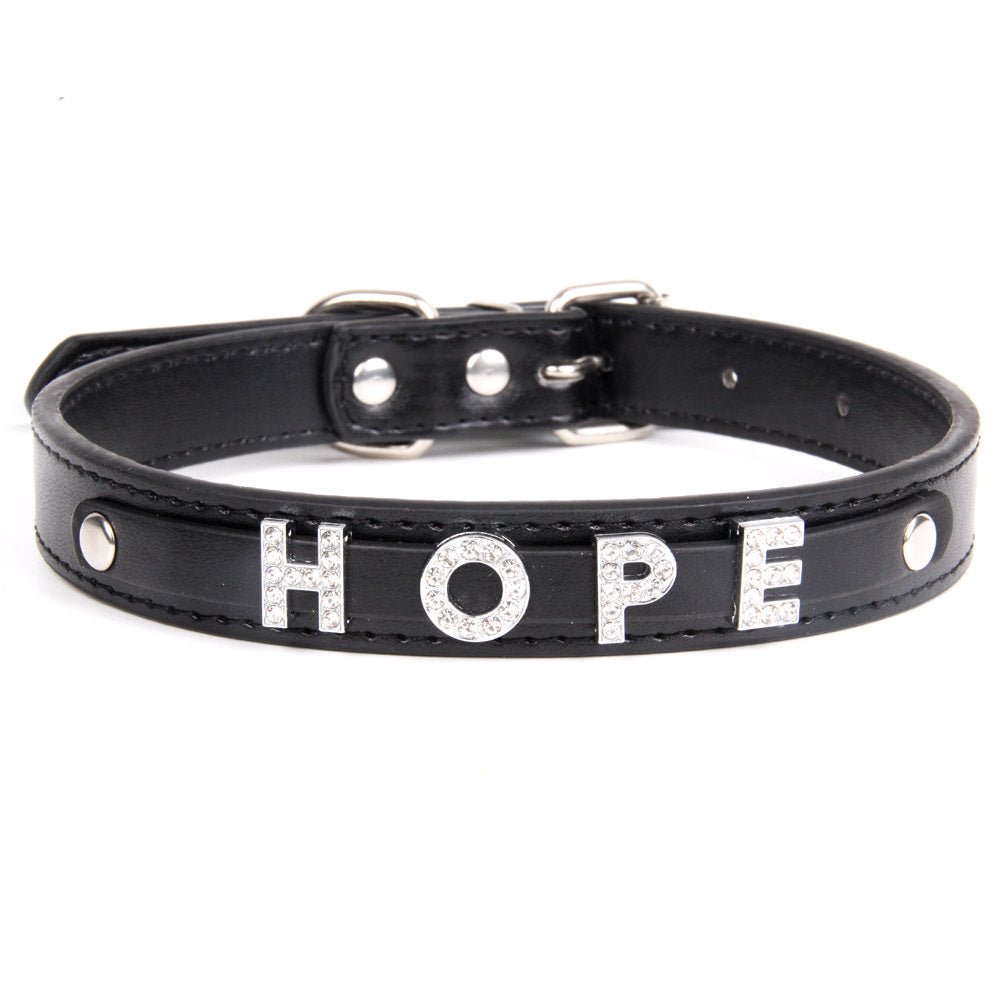 【COL - 004】Letter Diamond Pet Collar - MaoMao - Paws