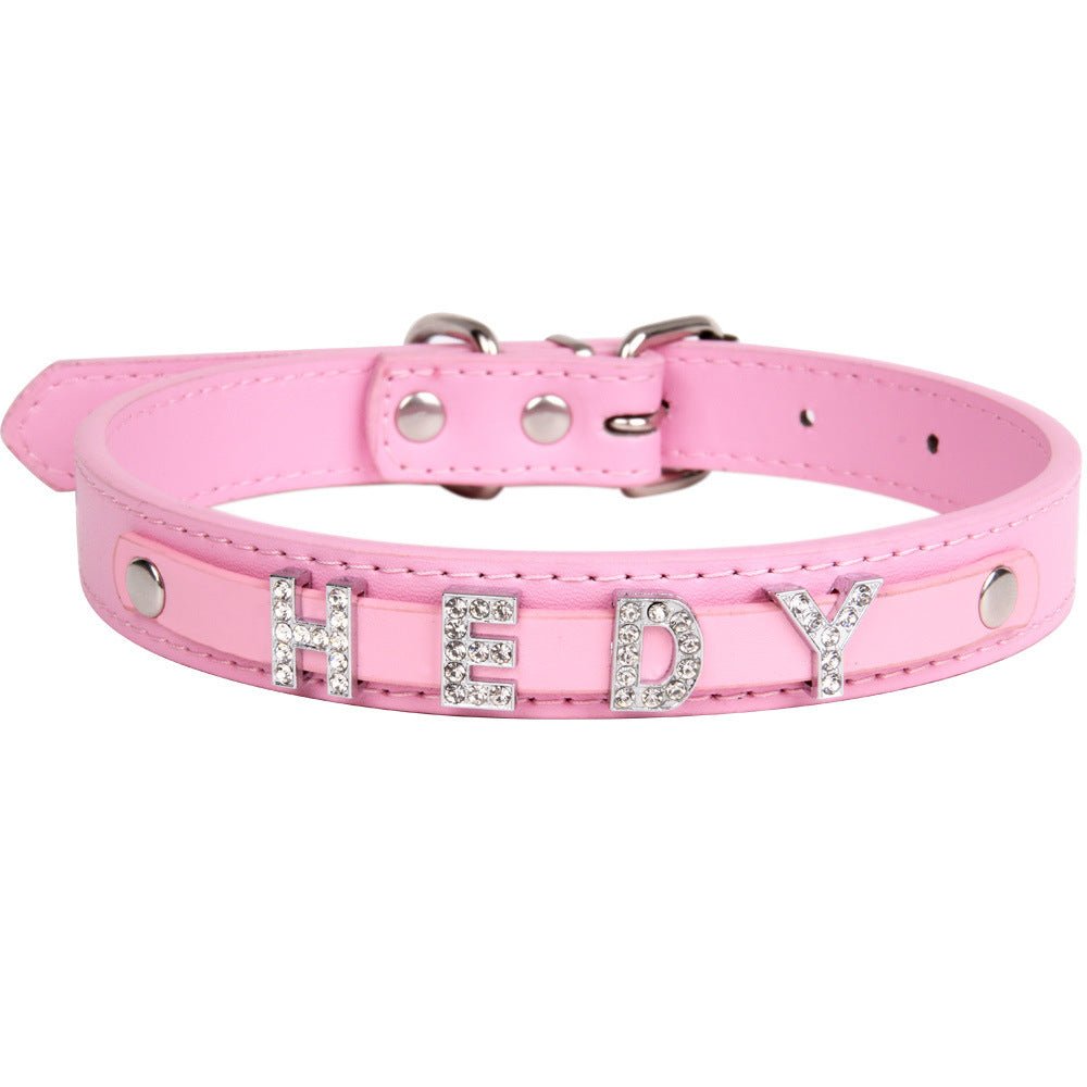【COL - 004】Letter Diamond Pet Collar - MaoMao - Paws