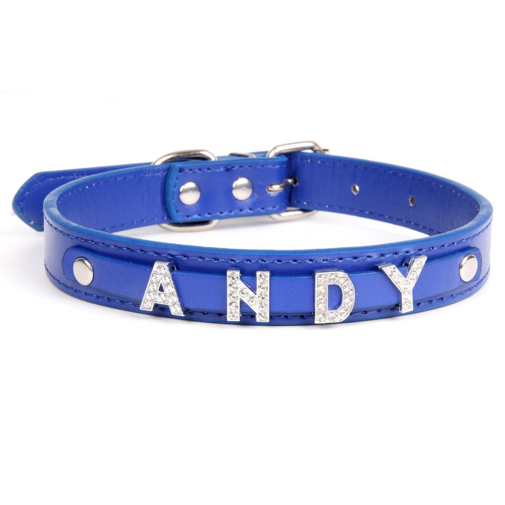 【COL - 004】Letter Diamond Pet Collar - MaoMao - Paws