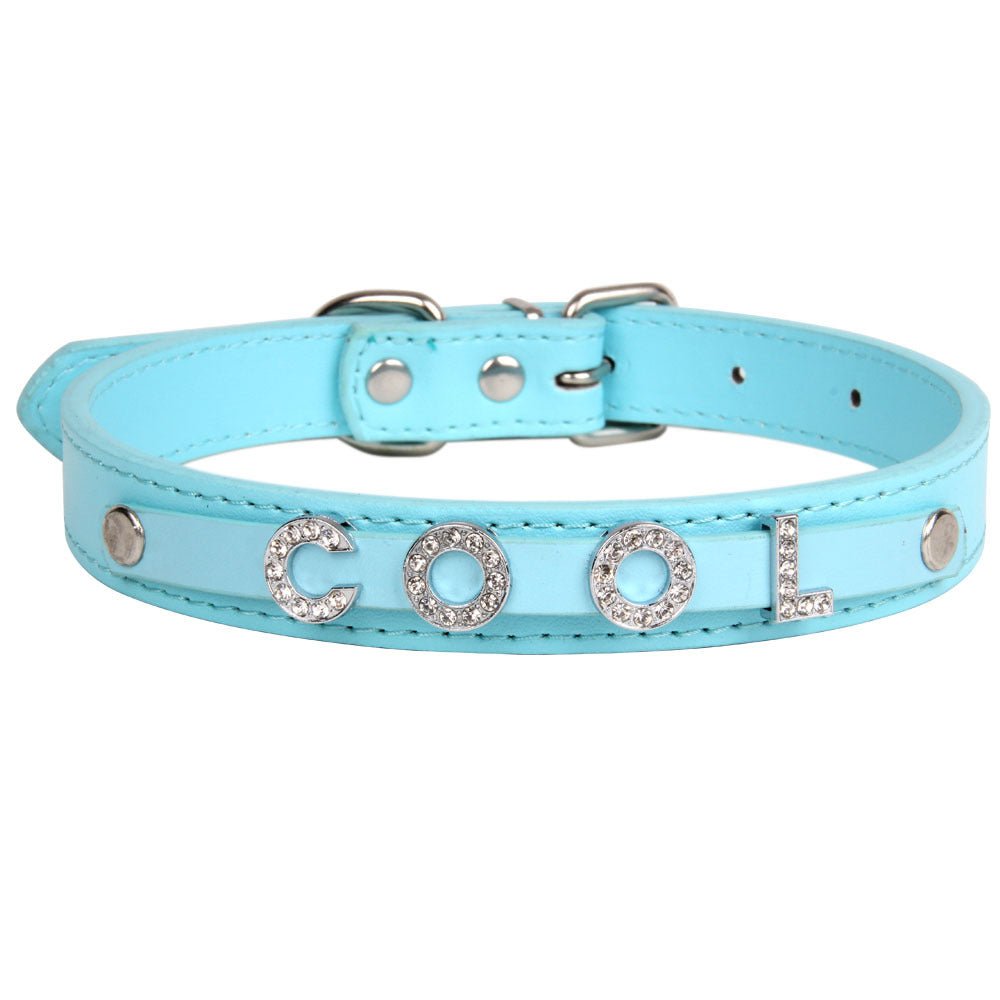 【COL - 004】Letter Diamond Pet Collar - MaoMao - Paws