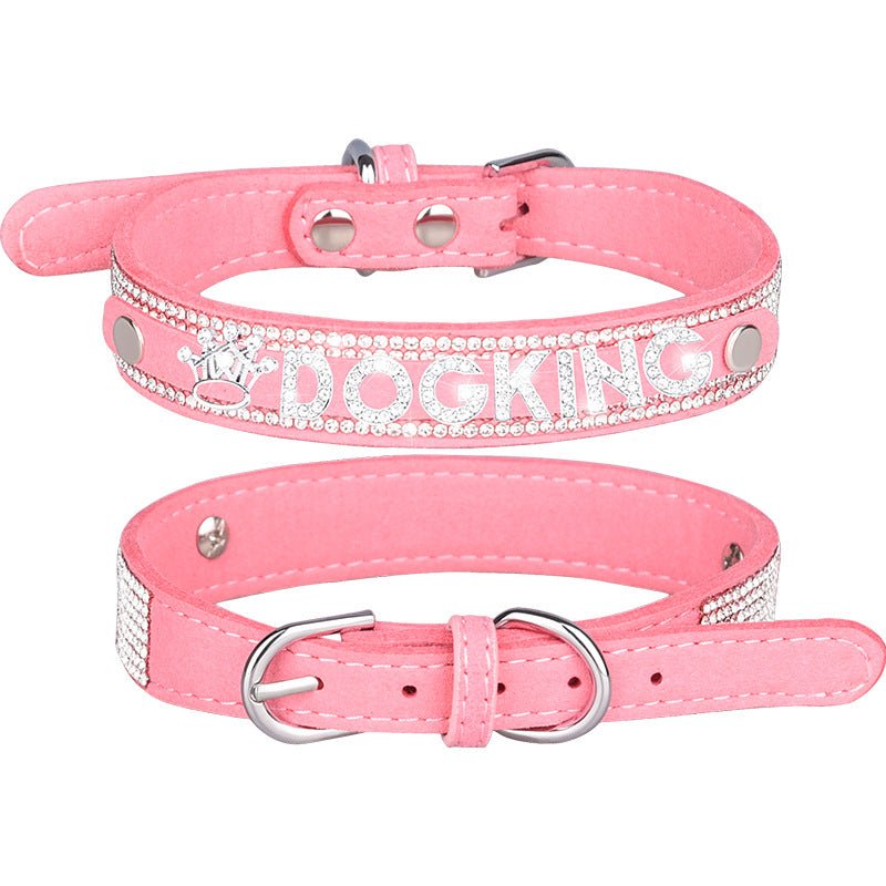 【COL - 005】Engraved nameplate rhinestone pet collar - MaoMao - Paws