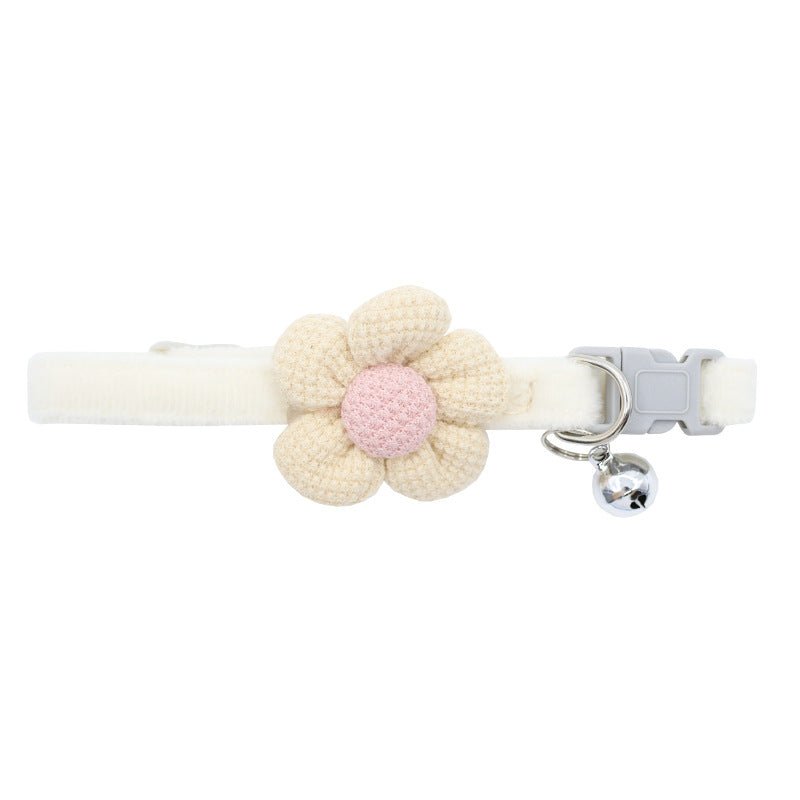 【COL - 008】Cute cartoon flower bell collar cat necklace - MaoMao - Paws