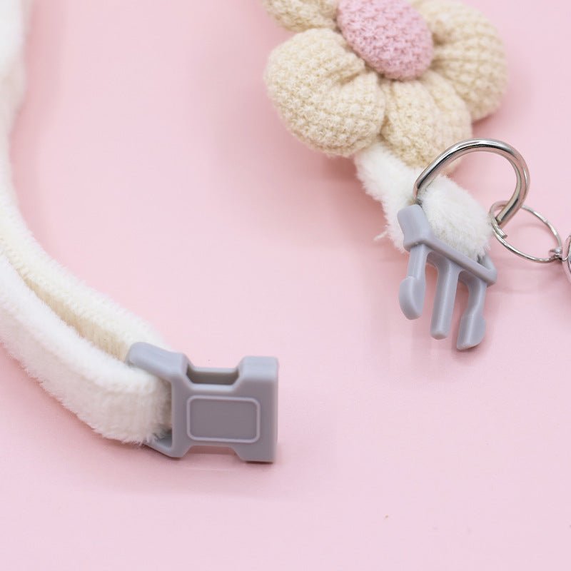【COL - 008】Cute cartoon flower bell collar cat necklace - MaoMao - Paws