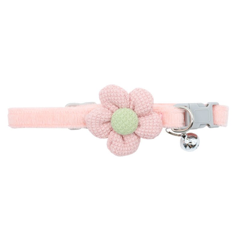 【COL - 008】Cute cartoon flower bell collar cat necklace - MaoMao - Paws