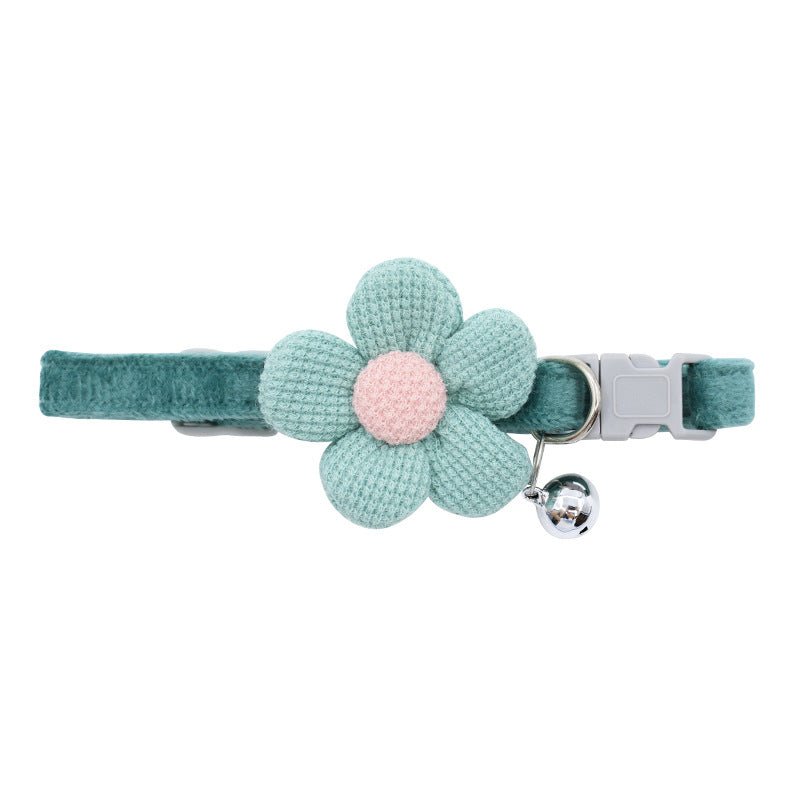 【COL - 008】Cute cartoon flower bell collar cat necklace - MaoMao - Paws