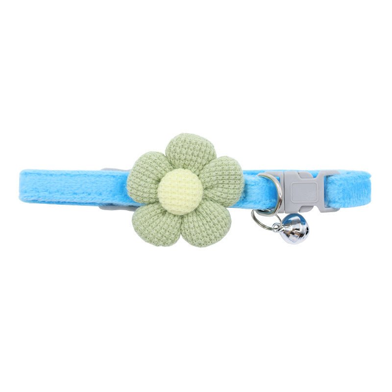 【COL - 008】Cute cartoon flower bell collar cat necklace - MaoMao - Paws