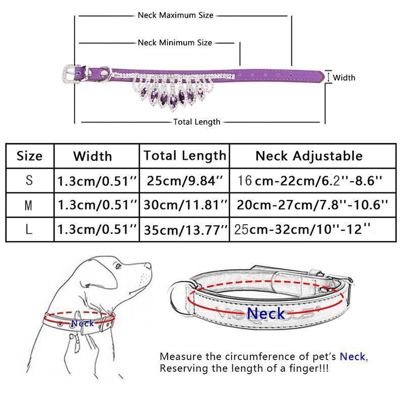 【COL - 010】Noble Adjustable Diamond Collar Pet Collar - MaoMao - Paws