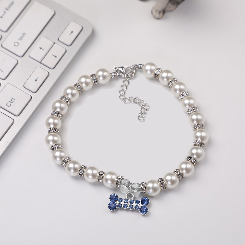 【COL - 011】 Pearl Necklace Pet Collar - MaoMao - Paws