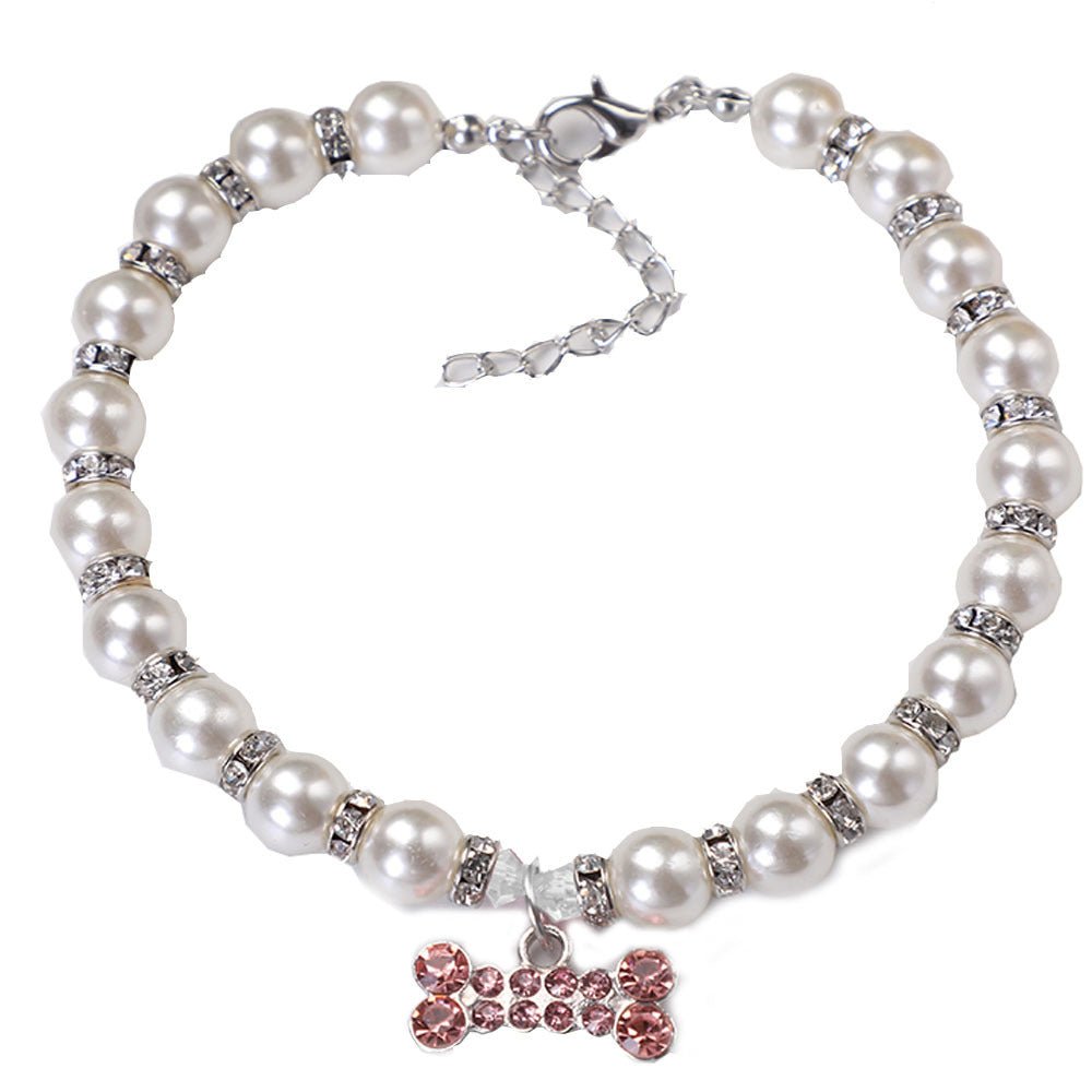 【COL - 011】 Pearl Necklace Pet Collar - MaoMao - Paws