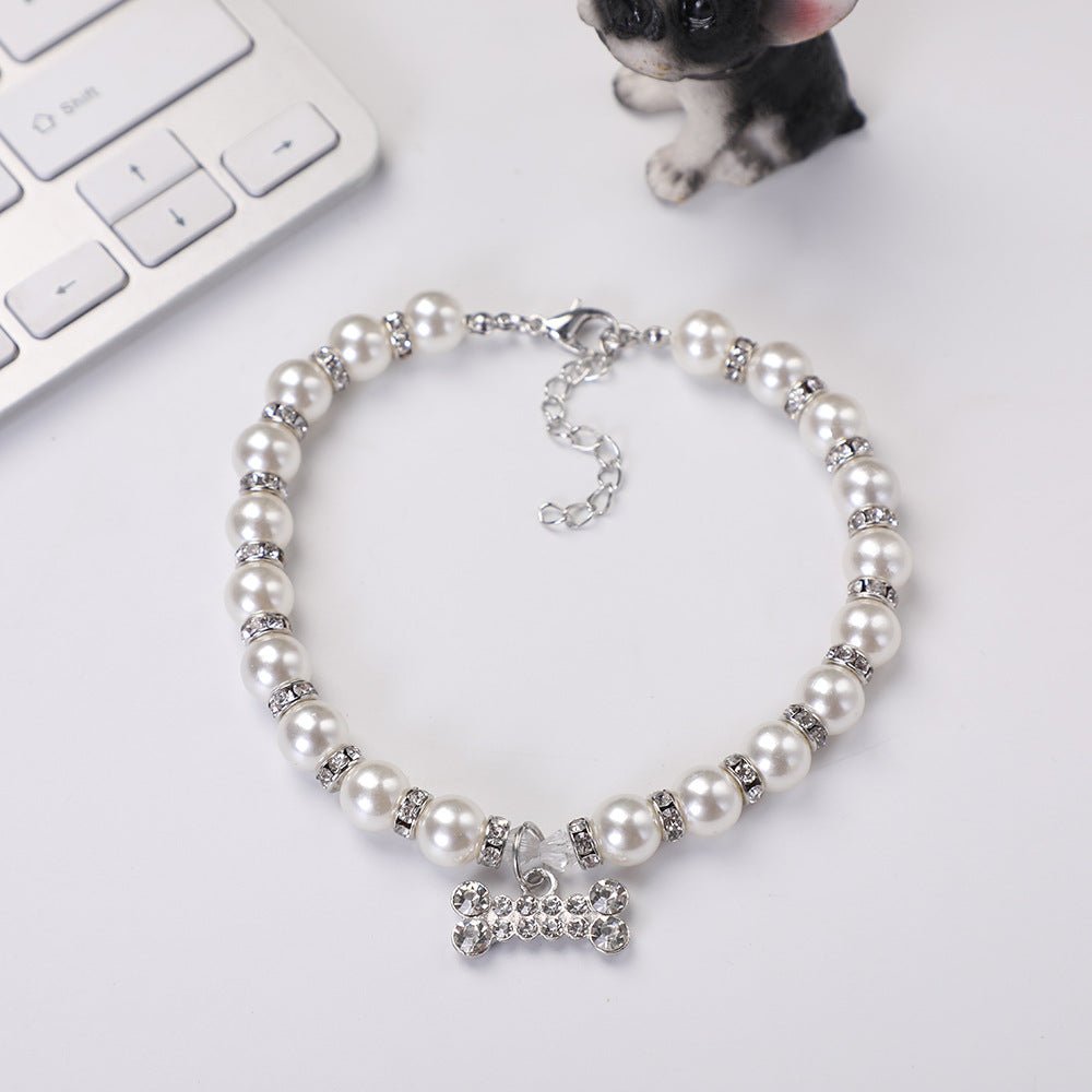 【COL - 011】 Pearl Necklace Pet Collar - MaoMao - Paws