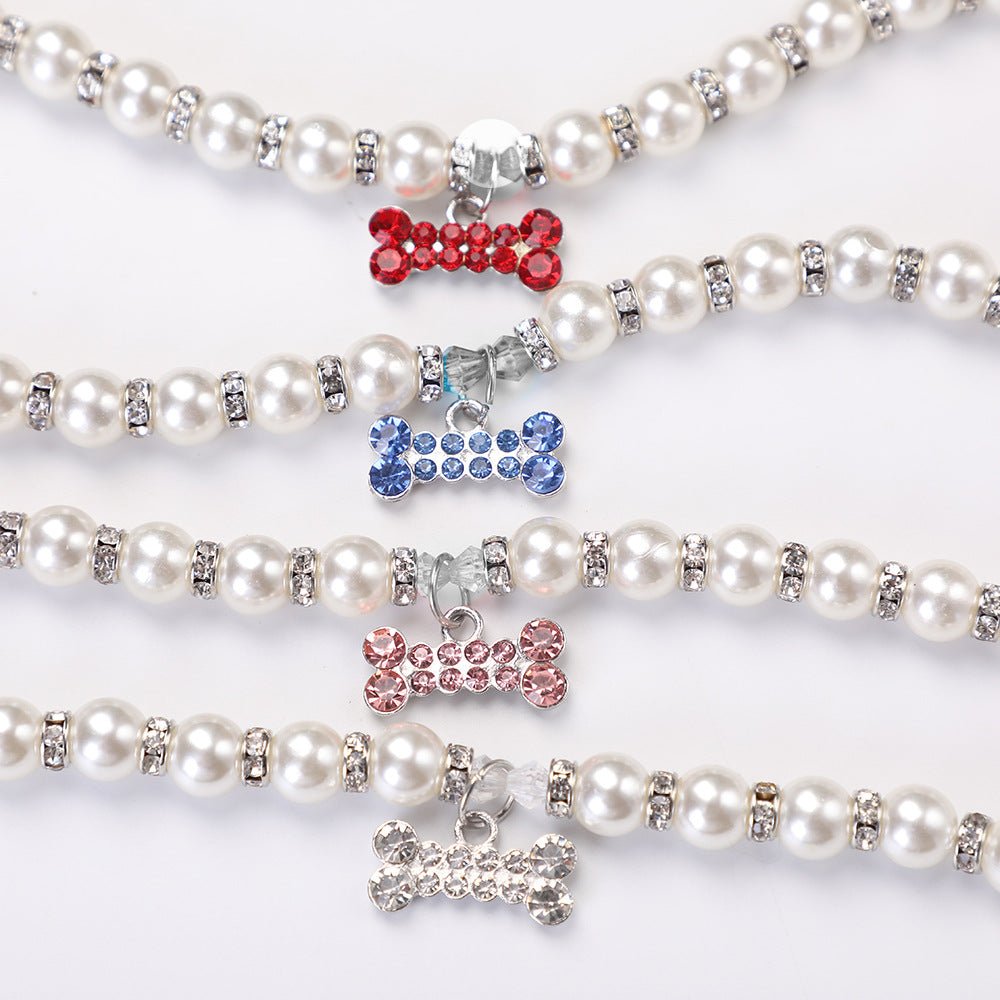 【COL - 011】 Pearl Necklace Pet Collar - MaoMao - Paws
