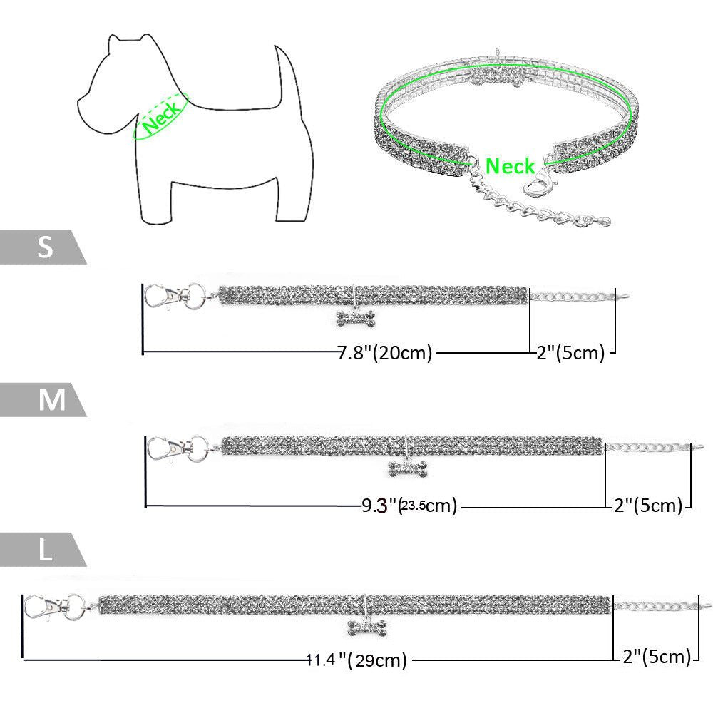 【COL - 012】Crystal Stretch Pet Collar - MaoMao - Paws