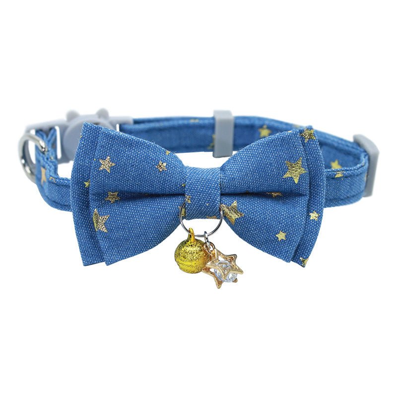 【COL - 018】Refined tweed look style bow pet collar - MaoMao - Paws