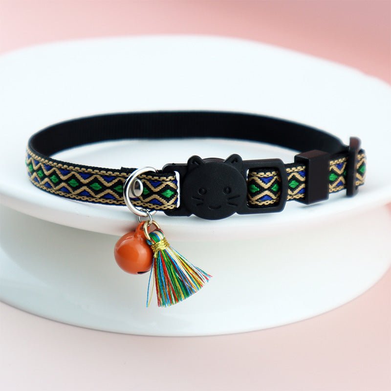 【COL - 019】Colorful Ethnic - style Diamond - pattern Pet Collar - MaoMao - Paws