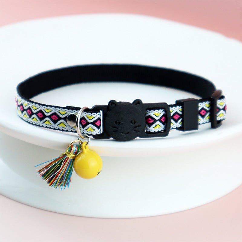 【COL - 019】Colorful Ethnic - style Diamond - pattern Pet Collar - MaoMao - Paws