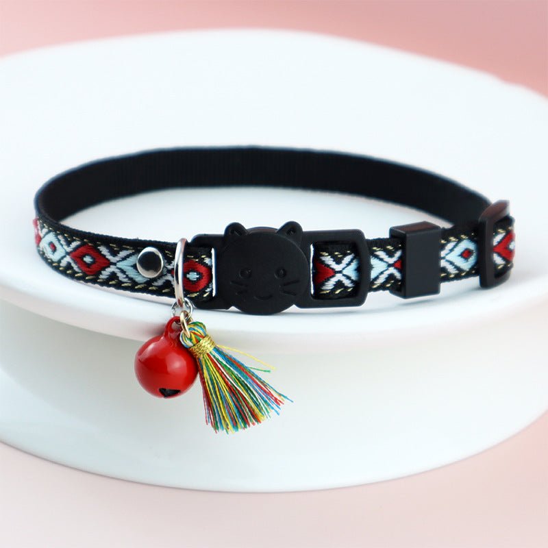 【COL - 019】Colorful Ethnic - style Diamond - pattern Pet Collar - MaoMao - Paws