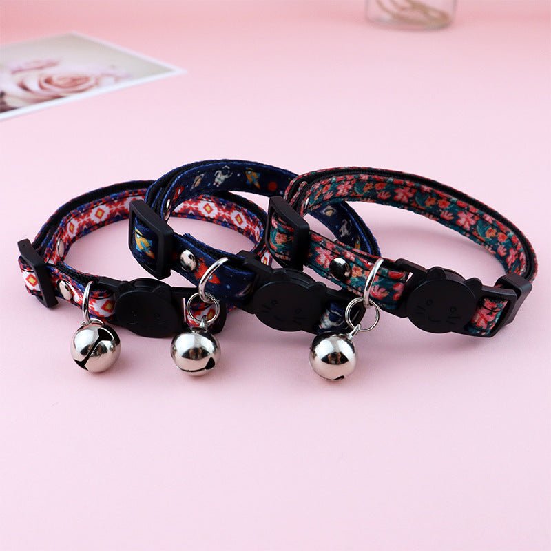 【COL - 020】Floral Ethnic - style Pet Collar - MaoMao - Paws
