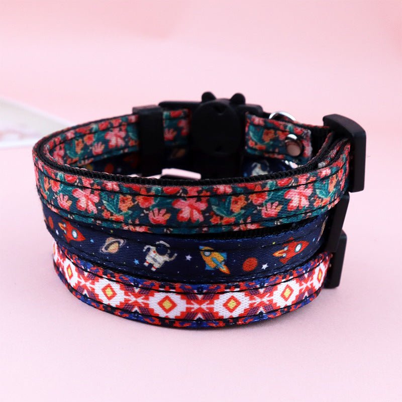 【COL - 020】Floral Ethnic - style Pet Collar - MaoMao - Paws