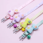 【COL - 023】Embroidered bow tie bell pet collar - MaoMao - Paws