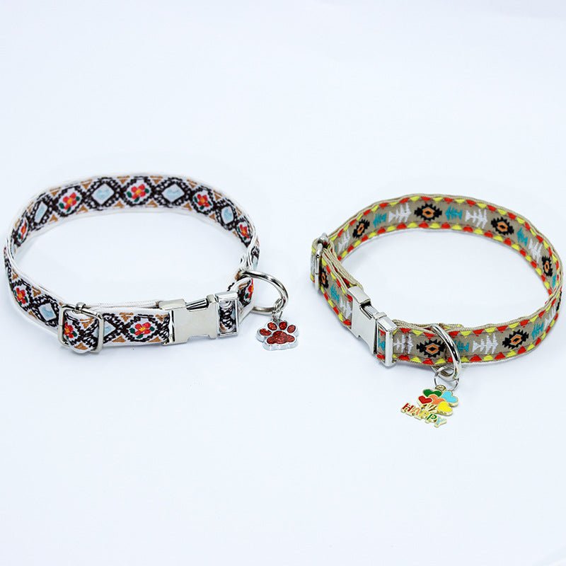 【COL - 024】Bohemian pet collar can be customized with lettering. - MaoMao - Paws