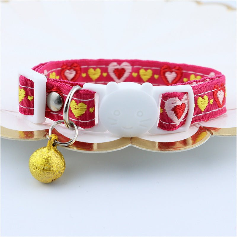 【COL - 025】Color checked jacquard pet collar - MaoMao - Paws
