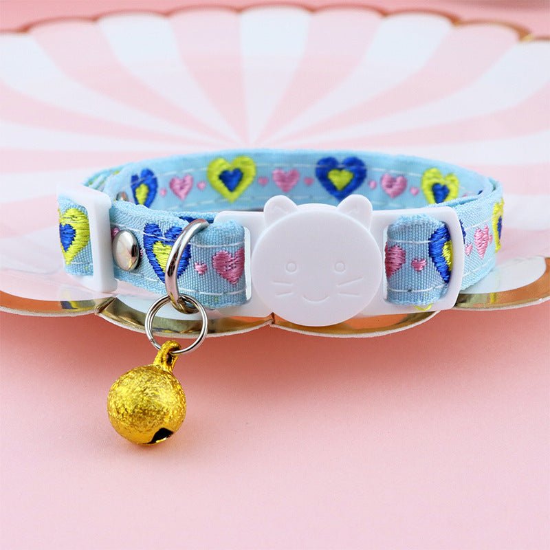 【COL - 025】Color checked jacquard pet collar - MaoMao - Paws