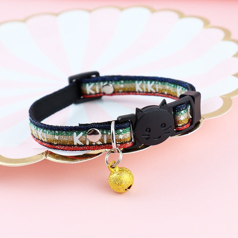 【COL - 025】Color checked jacquard pet collar - MaoMao - Paws