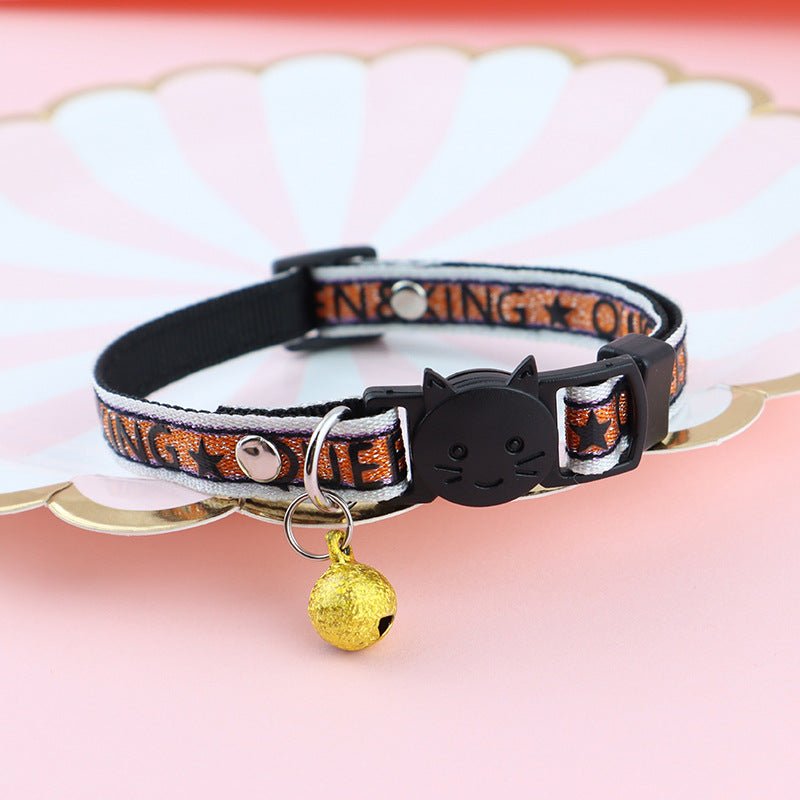 【COL - 025】Color checked jacquard pet collar - MaoMao - Paws