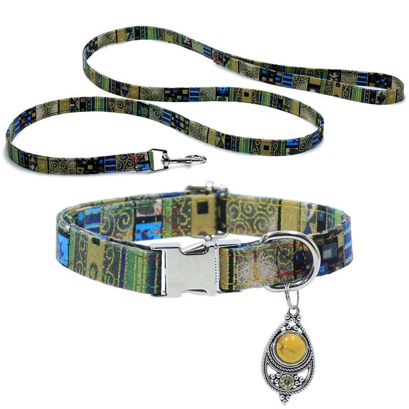 【COL - 026】Bohemian Vintage Pet Collar - MaoMao - Paws