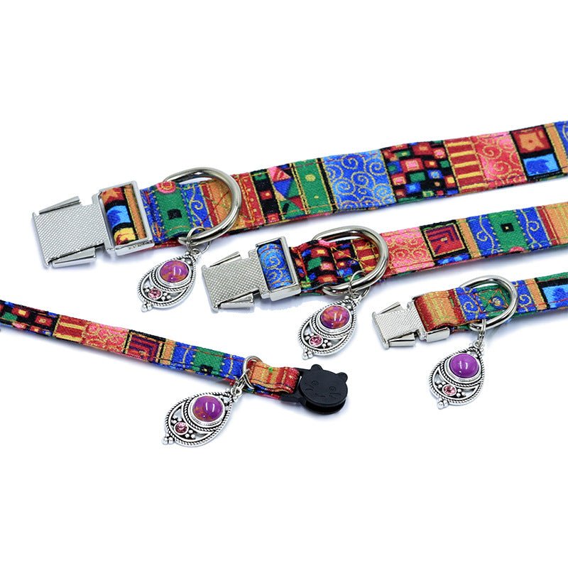 【COL - 026】Bohemian Vintage Pet Collar - MaoMao - Paws