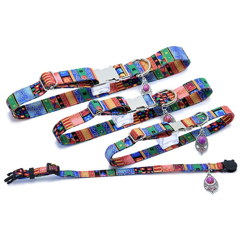 【COL - 026】Bohemian Vintage Pet Collar - MaoMao - Paws