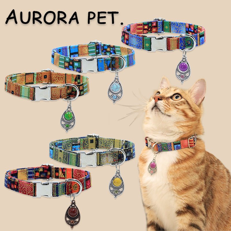 【COL - 026】Bohemian Vintage Pet Collar - MaoMao - Paws