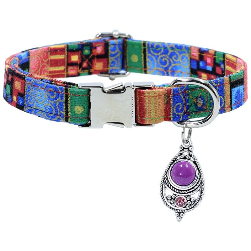 【COL - 026】Bohemian Vintage Pet Collar - MaoMao - Paws