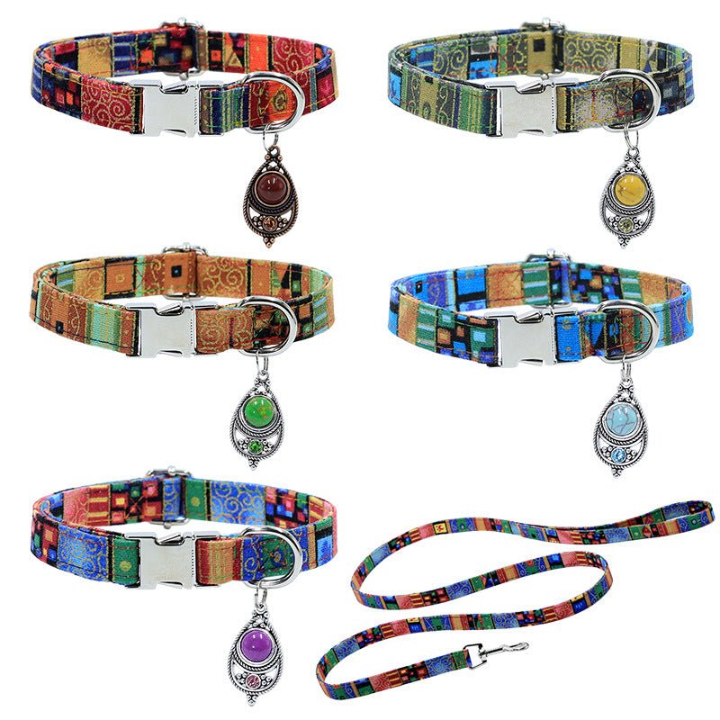 【COL - 026】Bohemian Vintage Pet Collar - MaoMao - Paws
