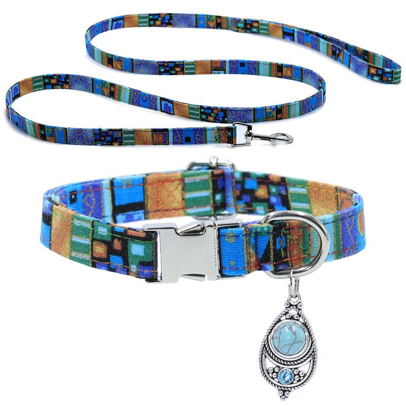 【COL - 026】Bohemian Vintage Pet Collar - MaoMao - Paws